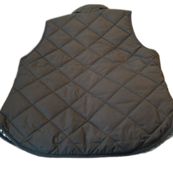 J Crew NWOT Excursion Quilted Vest Puffer Vest Gingham Lined Black AP678 Size M - Picture 8 of 8